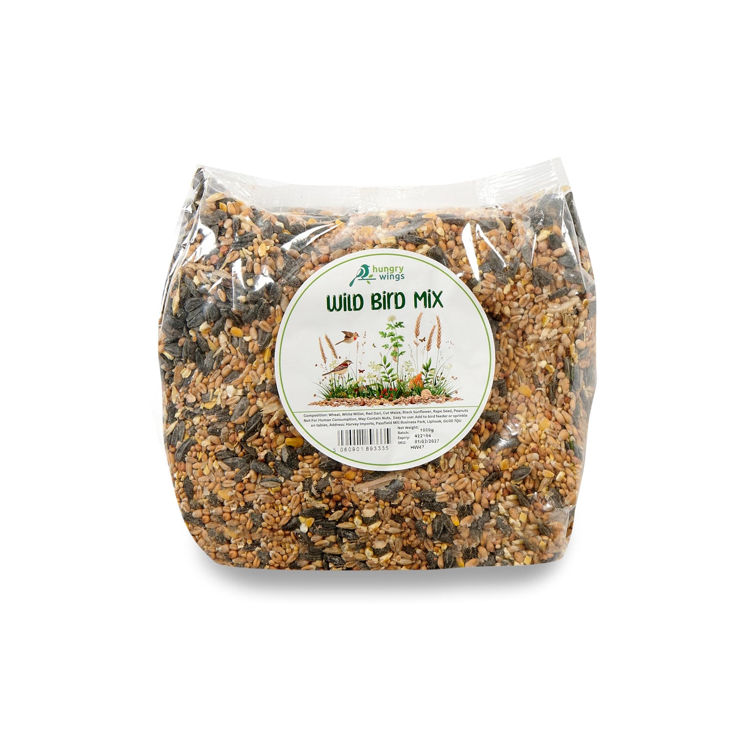 Premium Wild Bird Seed Food 5L Refill, (5L Bag, Wild Bird Mix)