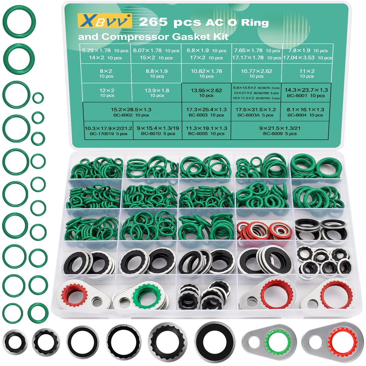 XBVV 20 Sizes O Rings O Rings Rubber Assorted Seal Kit