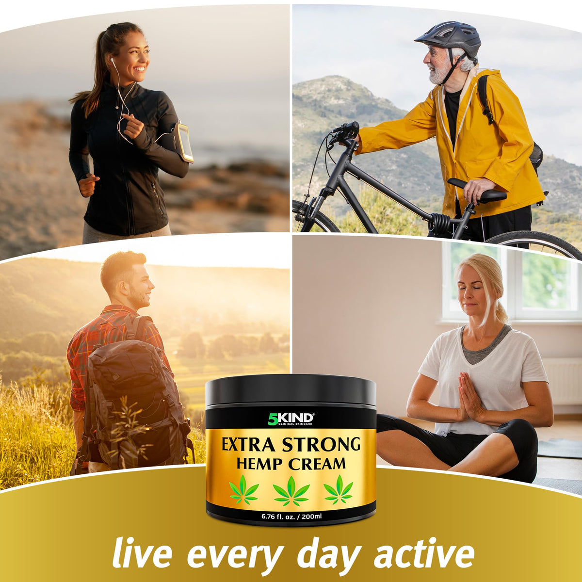 5Kind Extra Strong Hemp Cream 100ml - Hemp and Arnica Cream
