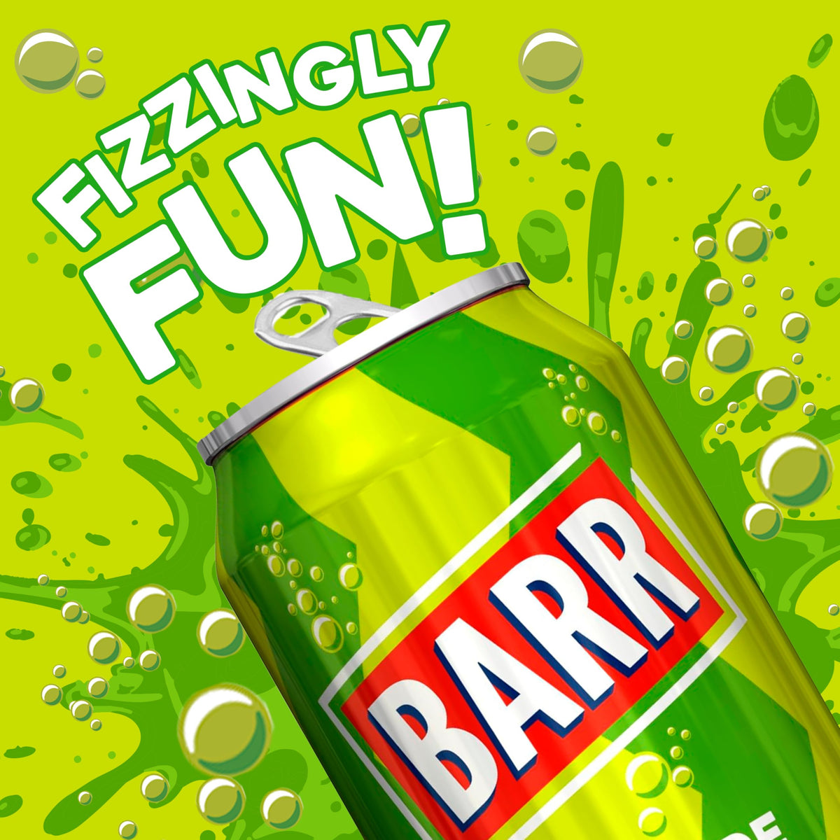 Barr Cream Soda Zero Sugar Sparkling Soft Drink, 24 Pack, 330ml Cans