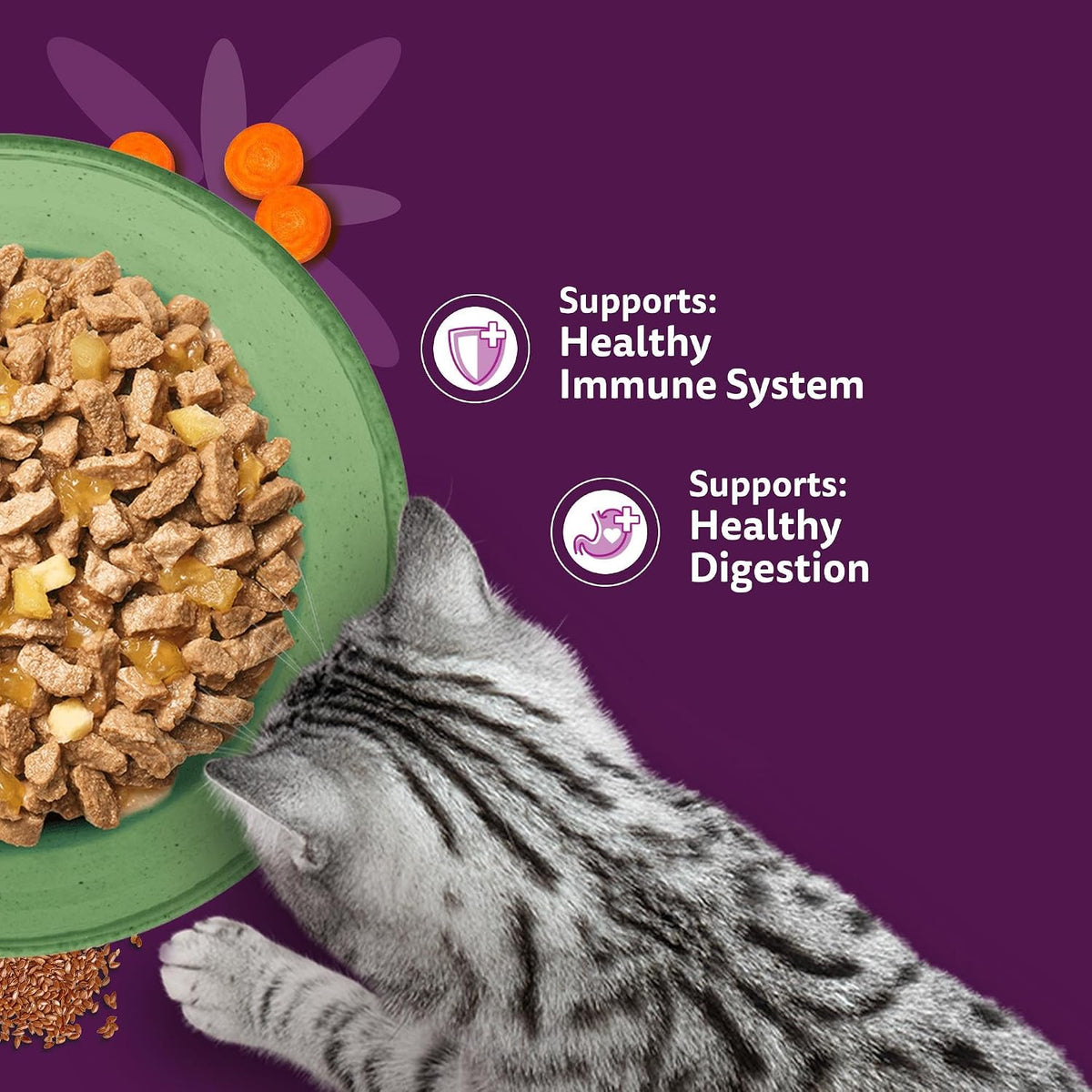 WHISKAS SUPERFOODS Adult Wet Cat Food in Jelly 15x50g Mixed