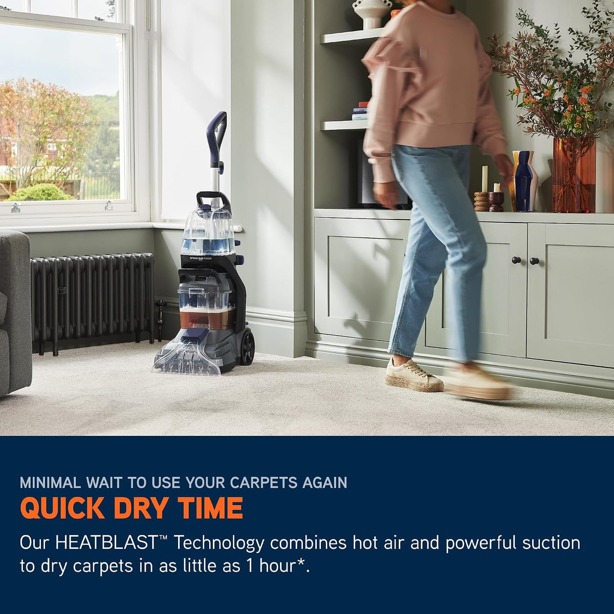Vax SpinScrub Power Plus Upright Upholstery & Carpet Cleaner CDCW-SSXA