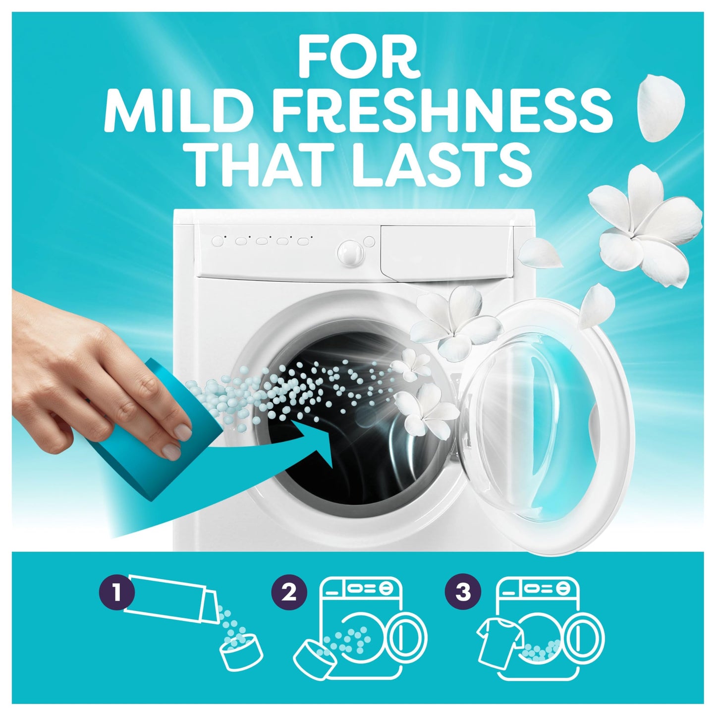 Fairy In-Wash Scent Booster 495g, Cherry Blossom & Nordic Cotton, Mild Freshness that Lasts, Voted No1 for Sensitive Skin
