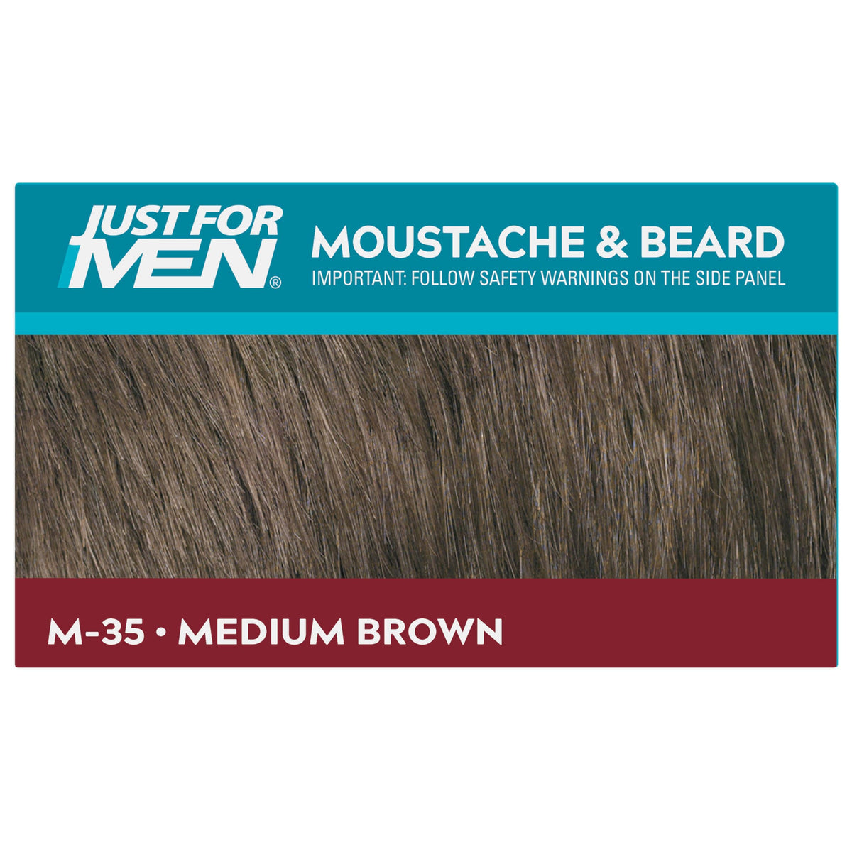 Just for men Moustache & Beard Dark Brown Dye, Eliminates Grey for a Thicker & Fuller Look M45