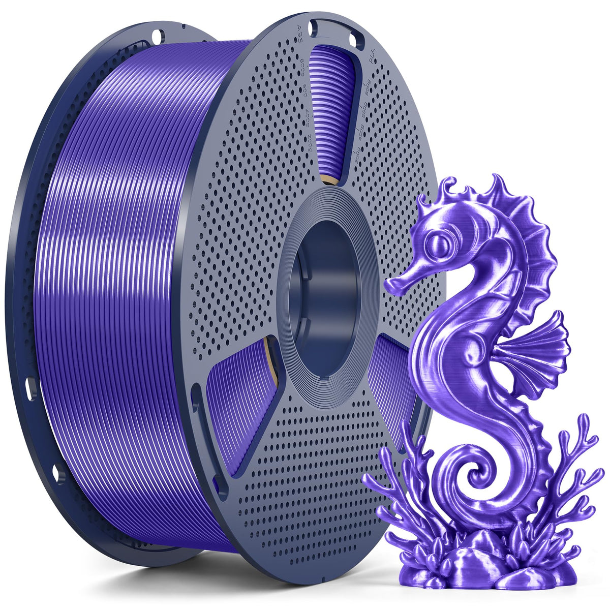 SUNLU 4KG Silk 2.0 PLA Filament 1.75, Gold+Silver+Titanium Steel+Copper Red
