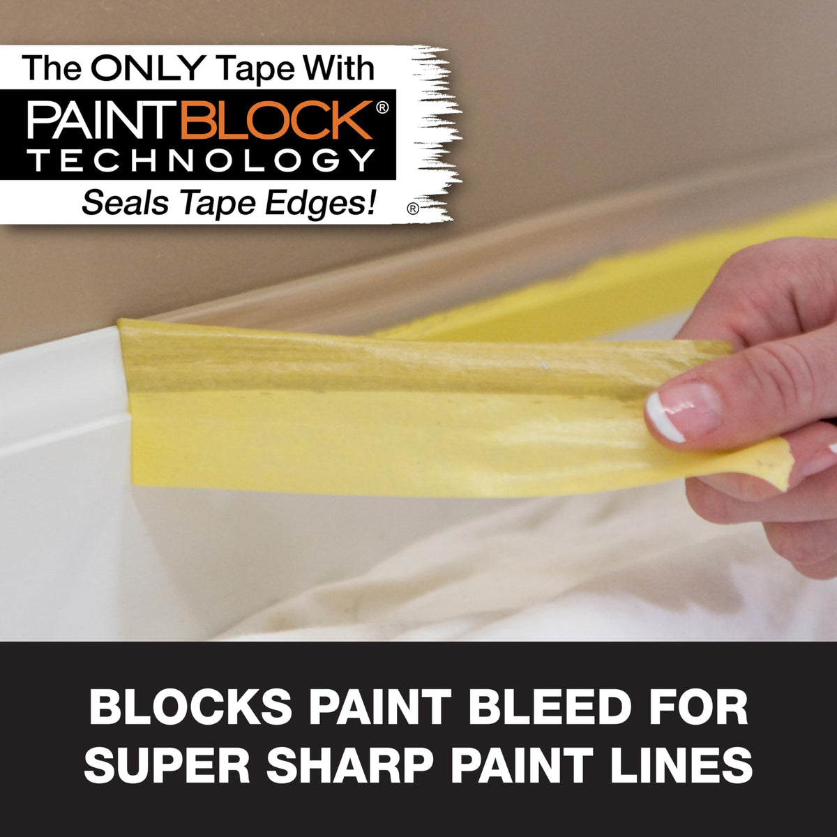Frog Tape Yellow Delicate Surface Painters Masking Tape 24mm x 55m. Indoor painting and decorating for sharp lines and no paint bleed