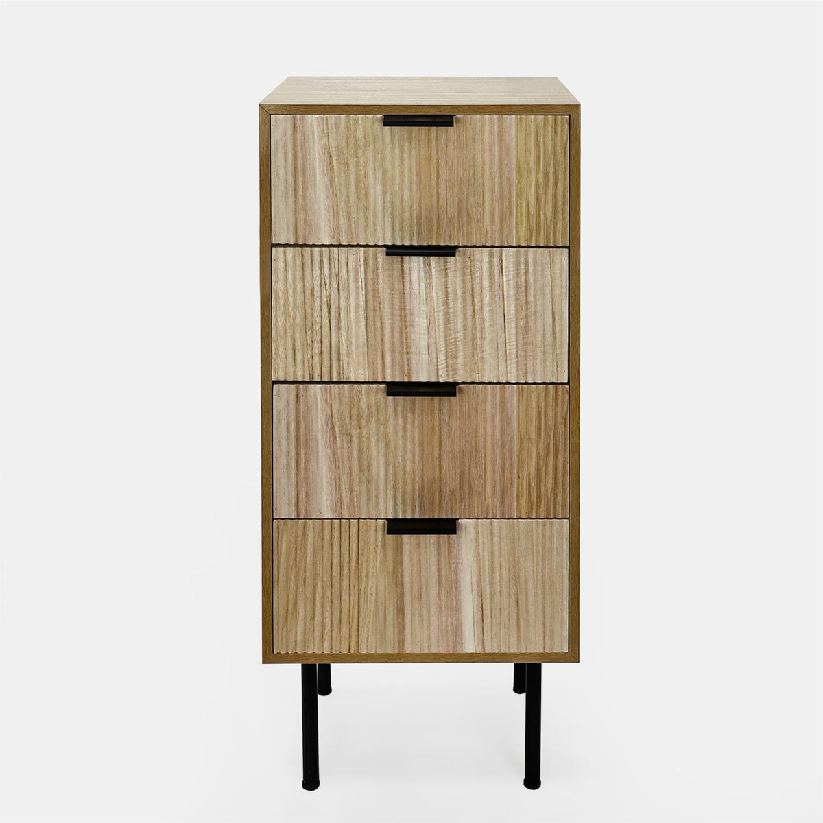 OHS Ribbed Drawer Unit Bedside Table 3/4/5/6 Draw Cabinet Nightstand Sideboard