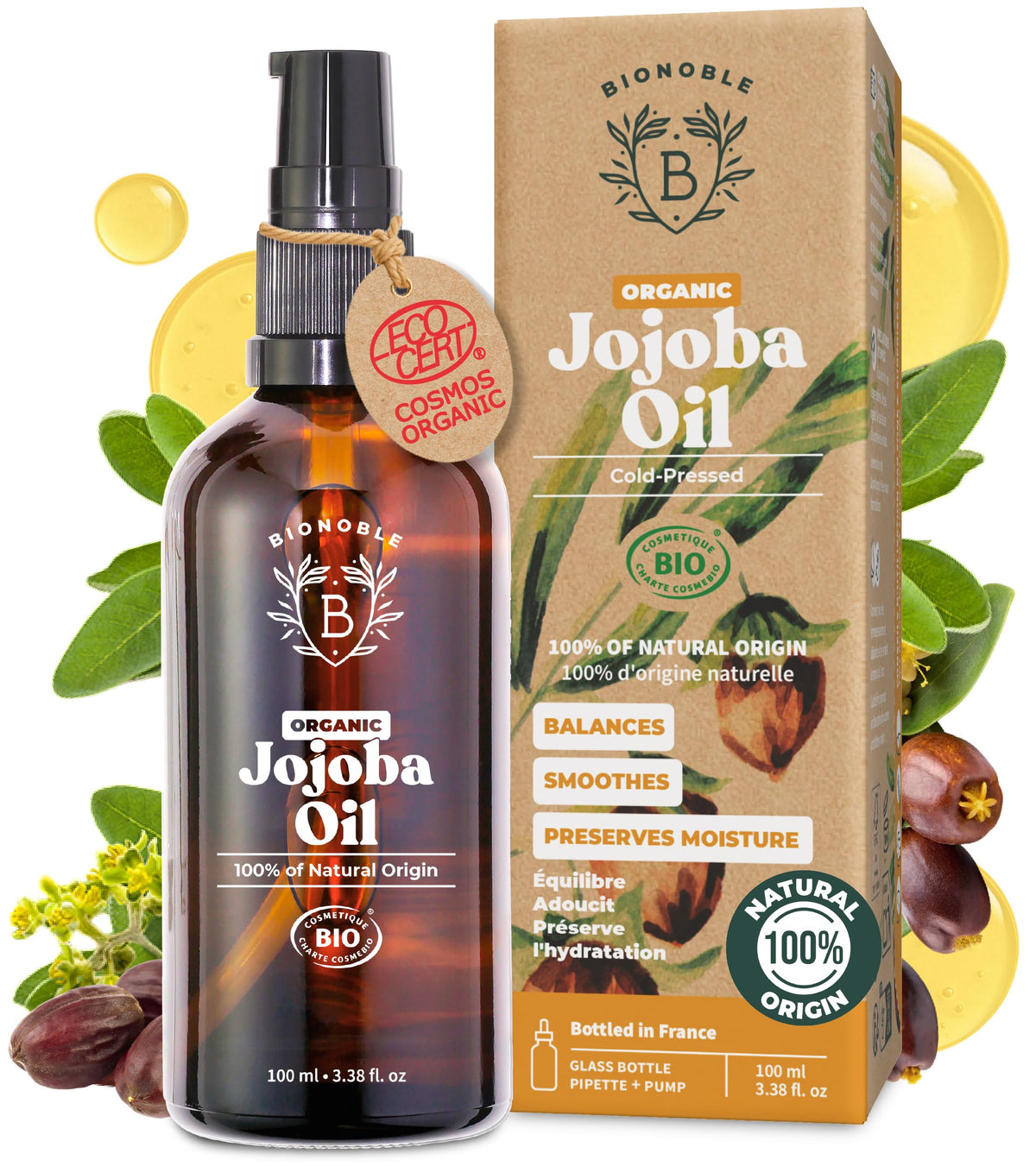 BIONOBLE Organic Rosemary Oil for Hair Growth - Hair Loss, Volume - 50ml