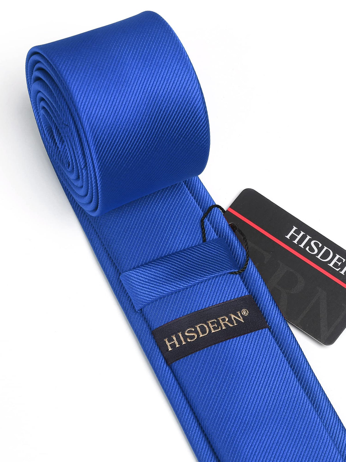 HISDERN Skinny Tie Solid Color 6cm Slim Ties for Men Wedding Classic Formal Business Necktie