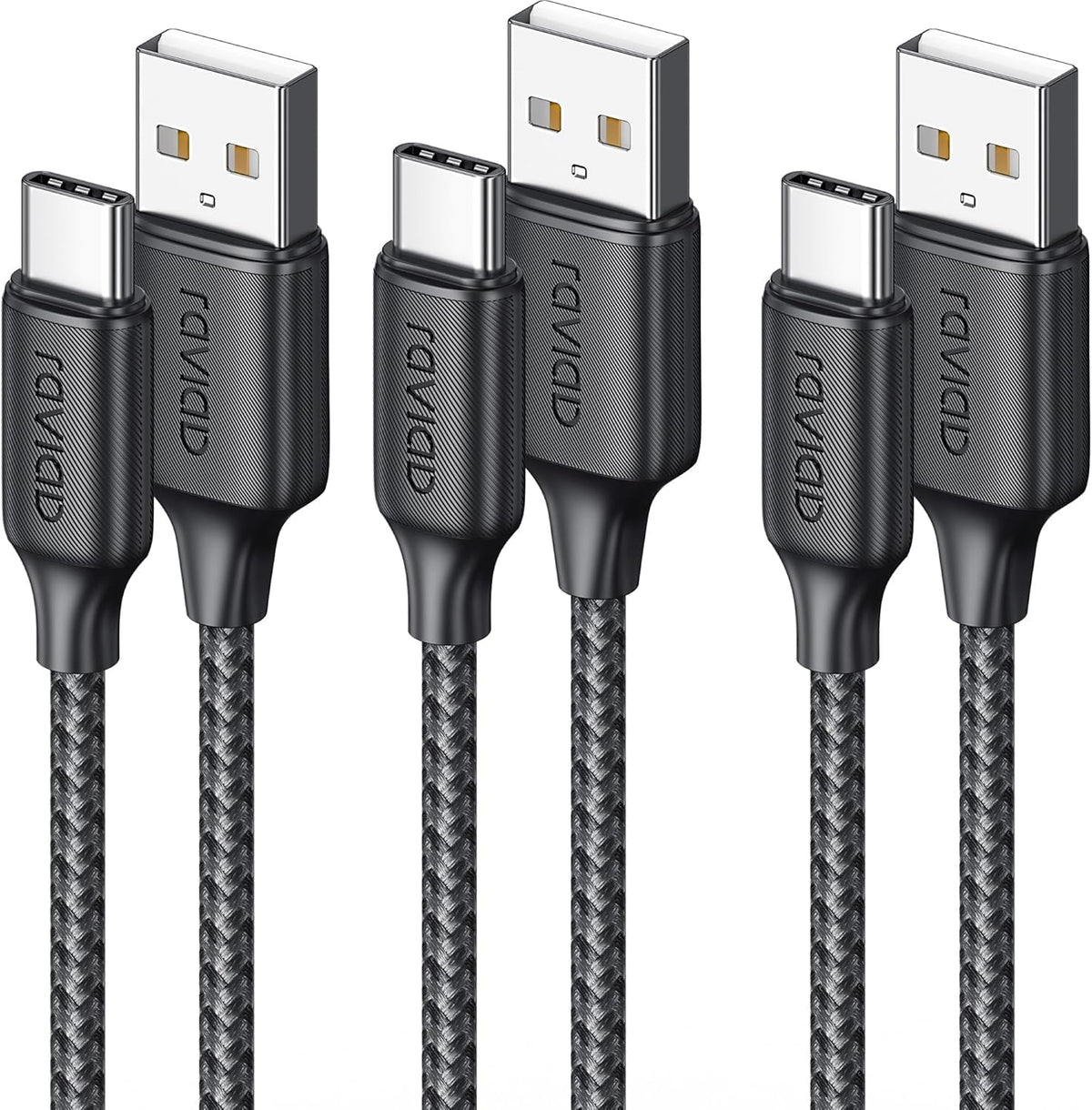 RAVIAD USB C Charger Cable 3M Long Type C Cable Fast Charging 3.1A Braided