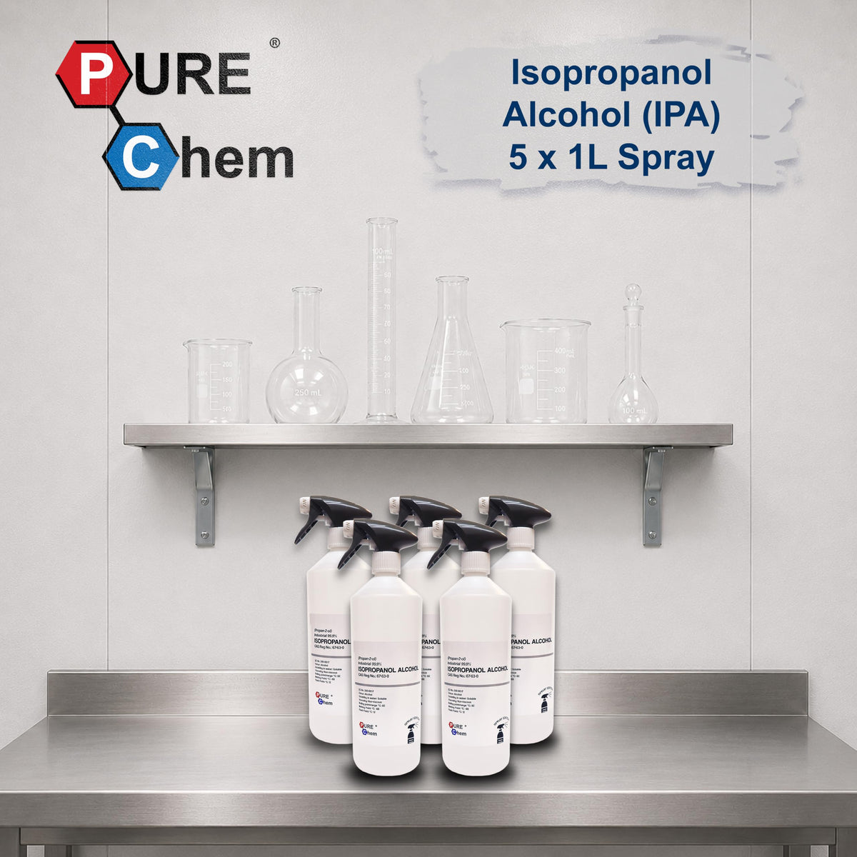 Pure Chem Isopropyl Alcohol Isopropanol IPA Rubbing Alcohol Cleaning 99.9%