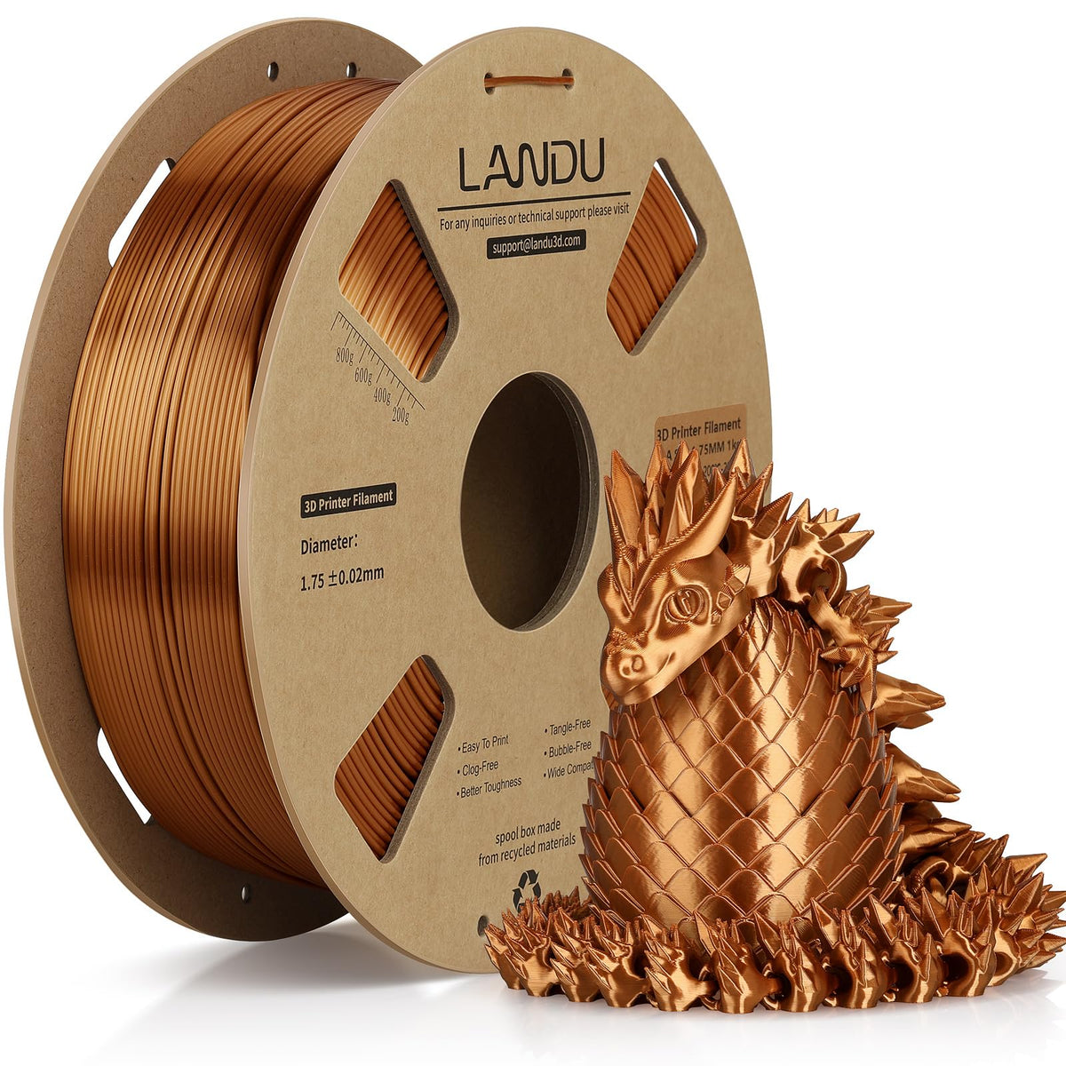 LANDU Filament Dryer 3D Printer Filament Dry Box,2 Spools Double Fast Heating Upgraded Filament Dehydrator Keeping Filaments Dry for 1.75mm/2.85mm One-Key Set for PLA PETG ABS TPU