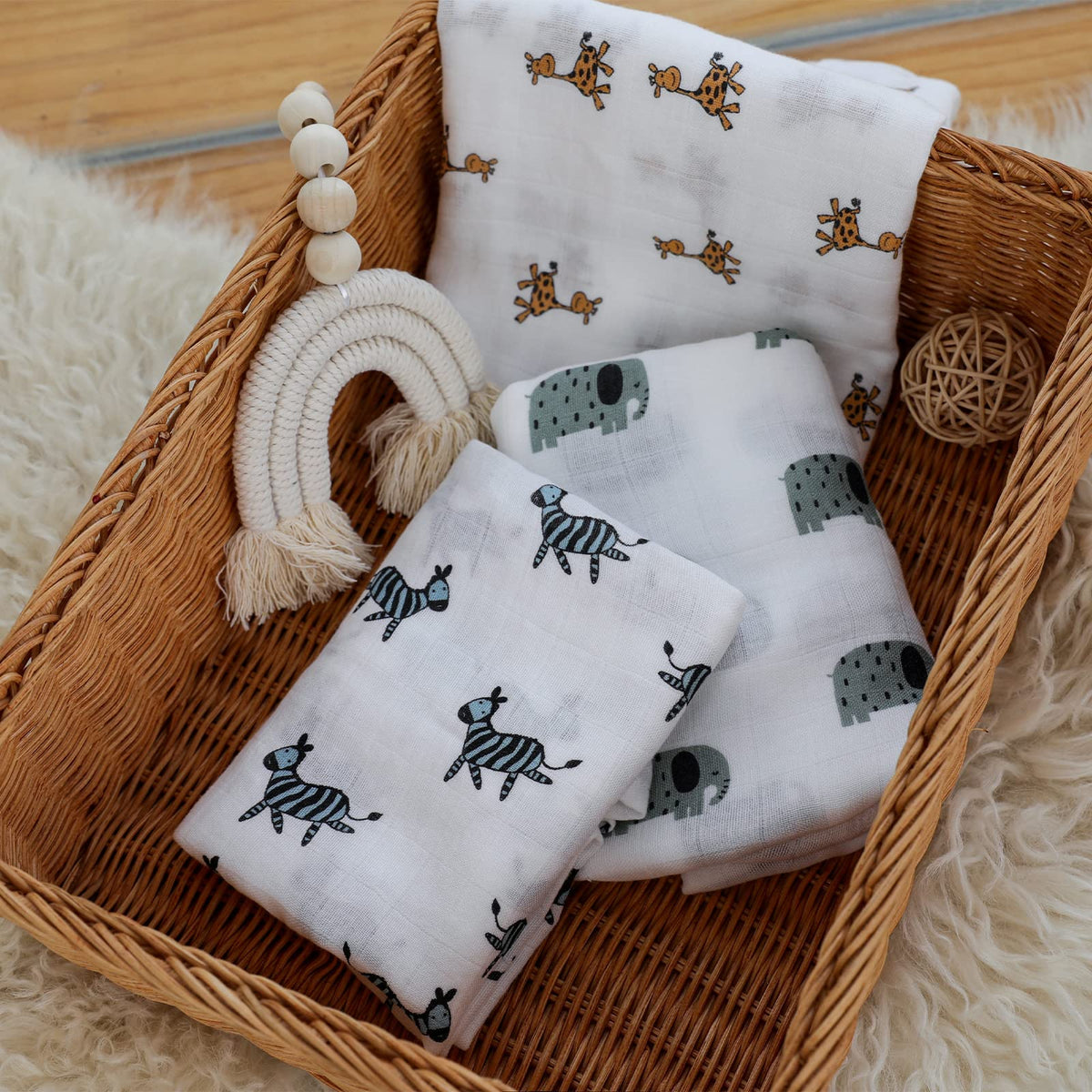 GLLQUEN BABY Muslin Squares Cloth for Baby 6pack 70cm x 70cm