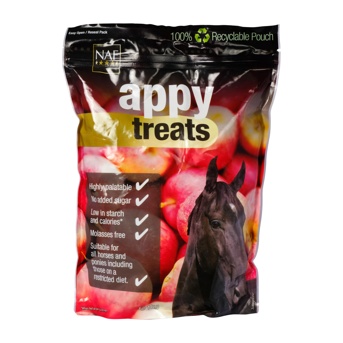 NAF Blueberry & Banana Horse Treats 1kg – Natural Low-Sugar Equine Snacks – Laminitis-Friendly Healthy Horse & Pony Treats – Nutritious Daily Reward for Training, Bonding & General Feeding