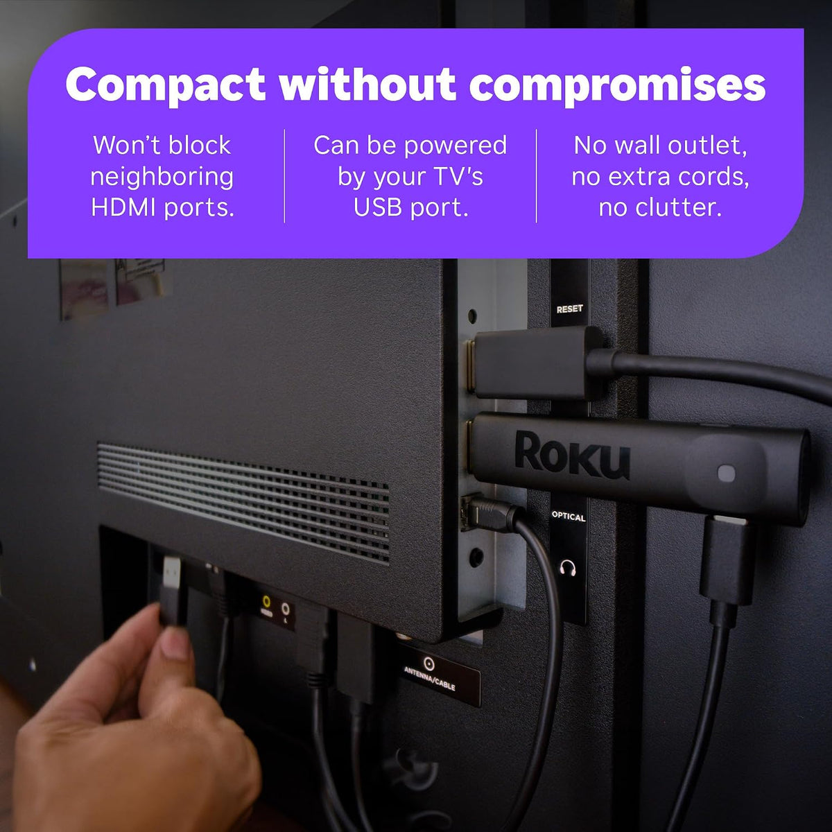 Roku® Streaming Stick™ Plus 2025 – 4K and HDR Roku Streaming Device for TV with Voice Remote – Free and live TV