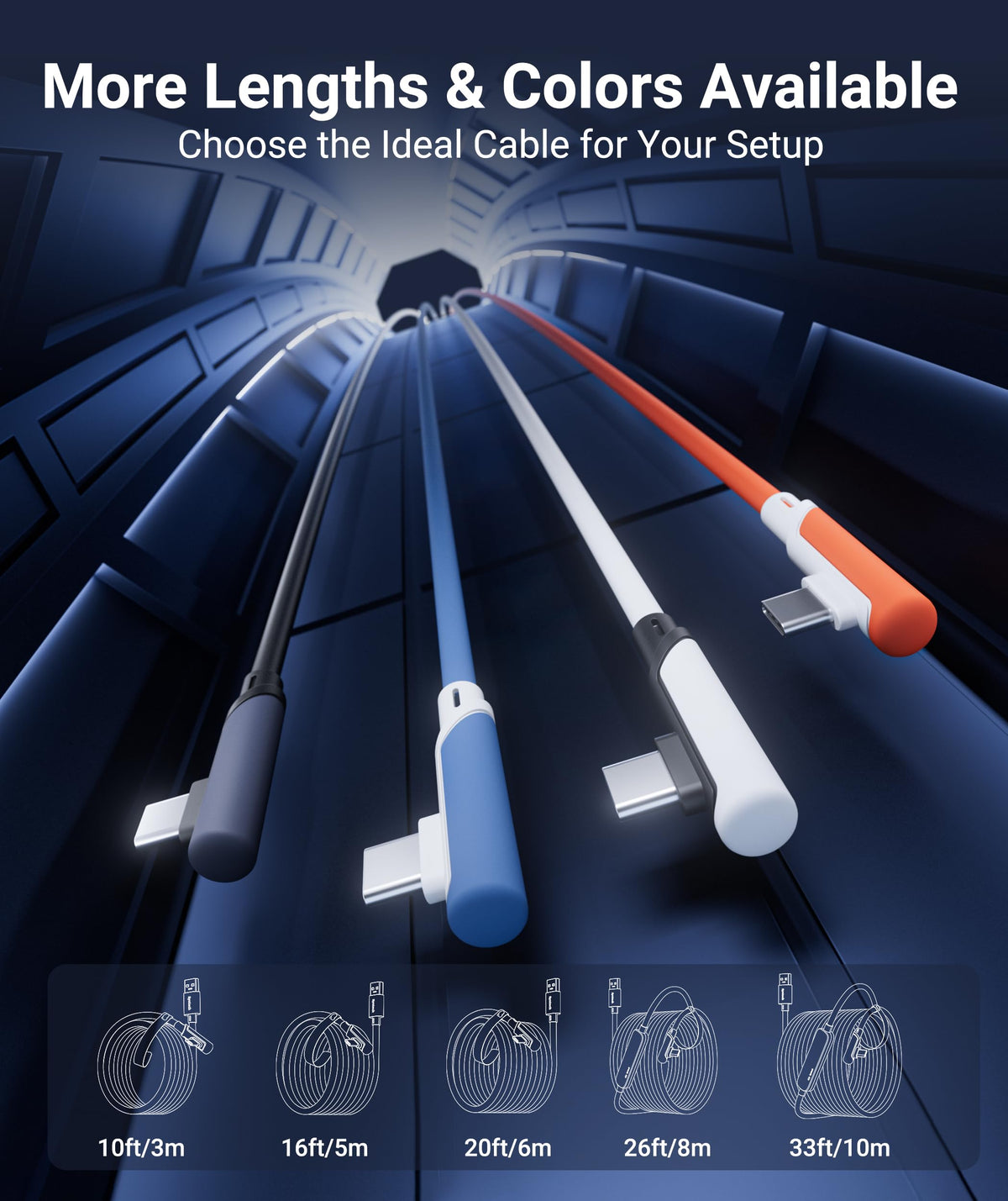 Syntech Link Cable 5m, USB 3.0 to USB Cable for Meta Quest 3/3S/2, Pico 4