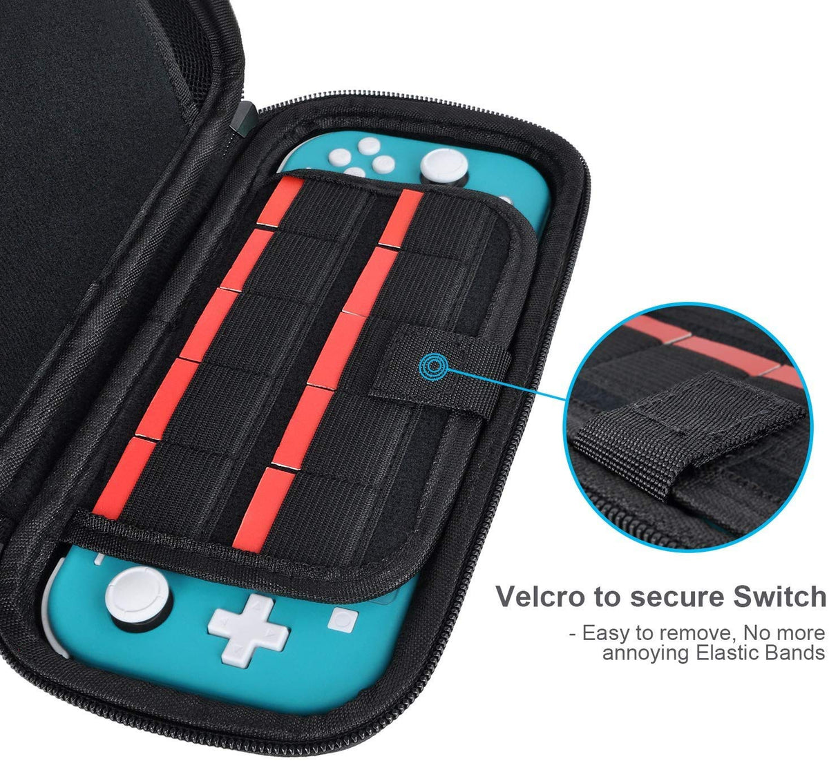 daydayup Switch 2 Carry Case Compatible with Nintendo Switch 2, with 24 Games Cartridges Protective Hard Shell Travel Carrying Case Pouch for Switch 2 Console & Accessories,Black