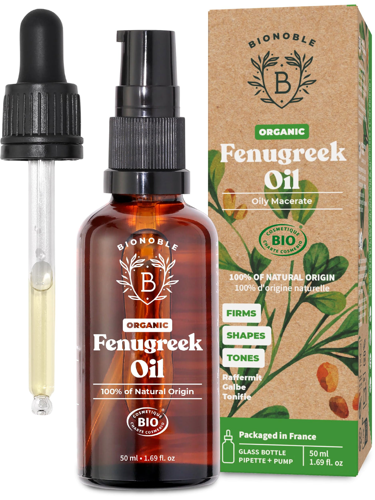 BIONOBLE Organic Rosemary Oil for Hair Growth - Hair Loss, Volume - 50ml