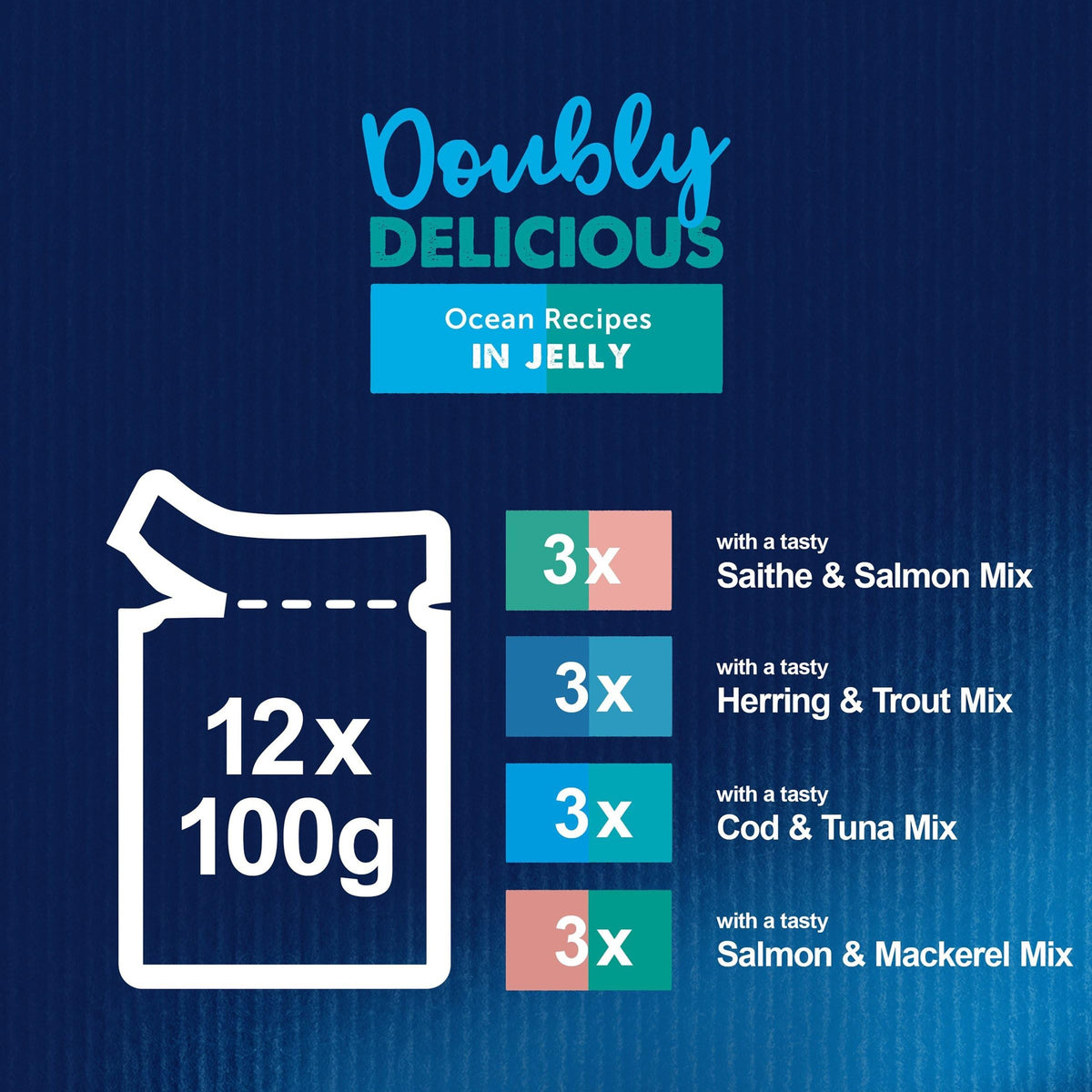 FELIX Tasty Shreds Adult Wet Cat Food Mixed Selection in Gravy Chicken, Beef, Tuna, Salmon 40 x 80g Pouches