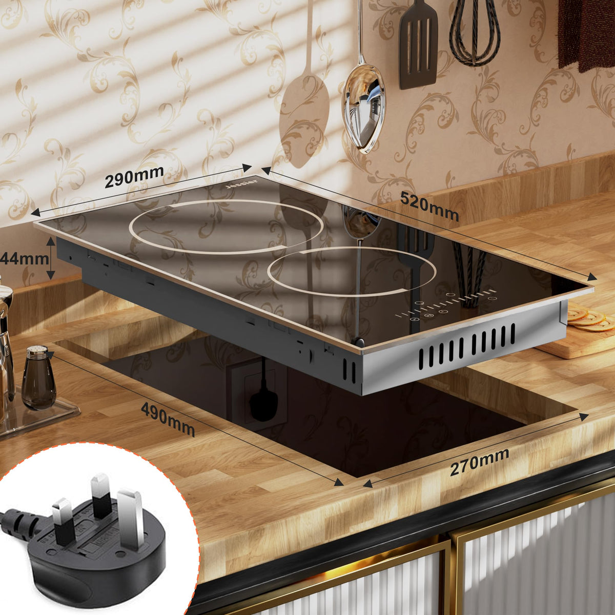 Portable Ceramic Hob, Pulg in Single Electric Hob 3600W
