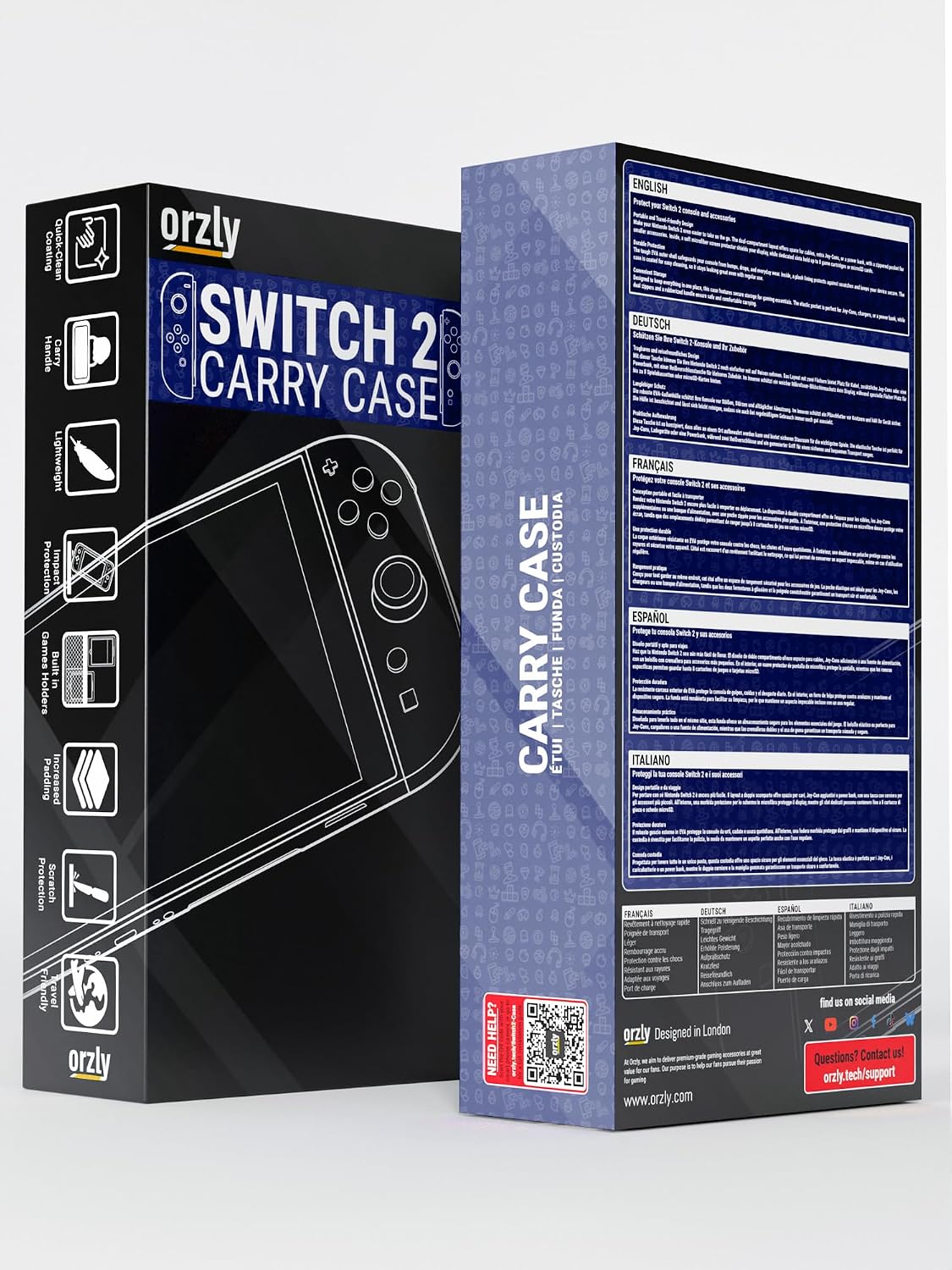 Orzly Carry Case for Nintendo Switch Lite Protective Hard Shell Portable Travel Carry Case with Storage for Accessories & Game Cartridges (Red & White)