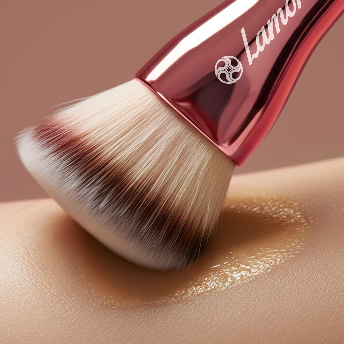 Make Up Brush Foundation Kabuki Flat Top, Perfect For Blending Liquid Cream