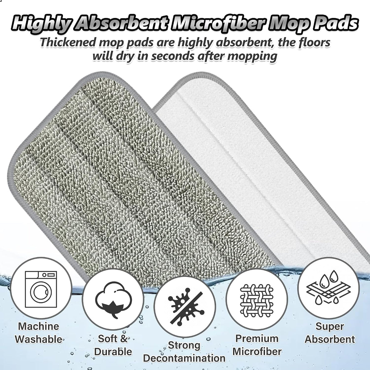 Microfiber Spray Mops for Floors Cleaning - Floor Mop with 4 Reusable Pads