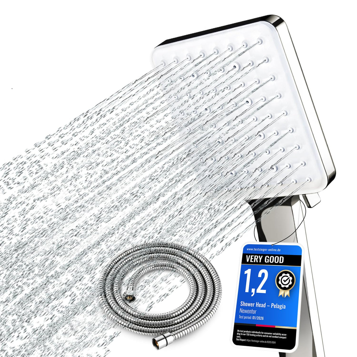 High Pressure Shower Head, Power Shower Head with 6 Modes