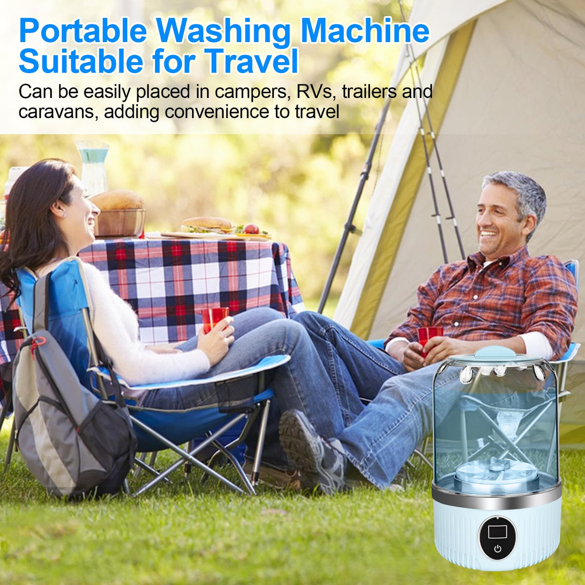 Portable Washing Machine, With a USB mini Washing Machine, 600 g Tragbare Underwear Washing Machines, Suitable for travel camping dormitories (white)