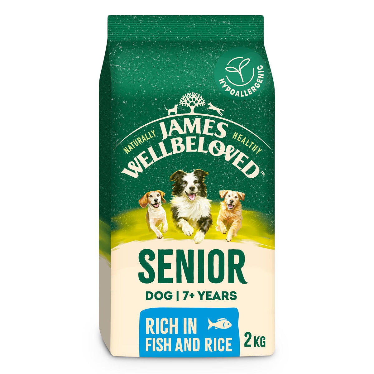 James Wellbeloved Dog Senior Hypoallergenic Dry Food Turkey and Rice 2 kg