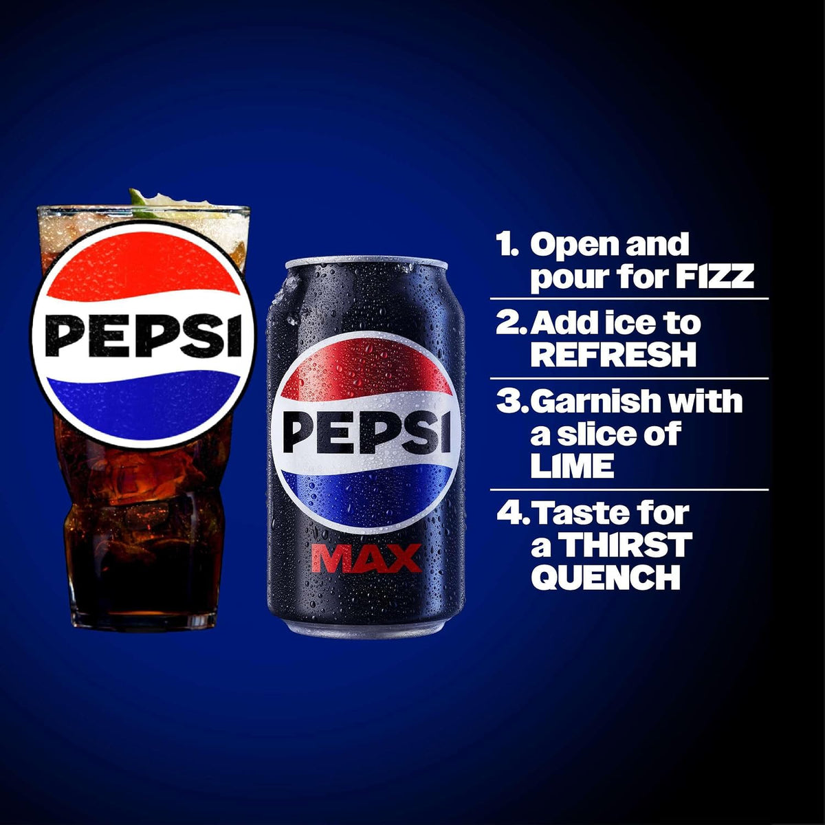 Pepsi Max Cola | 330ml Can | 24 Pack