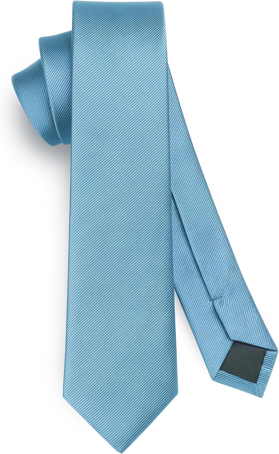 HISDERN Skinny Tie Solid Color 6cm Slim Ties for Men Wedding Classic Formal Business Necktie