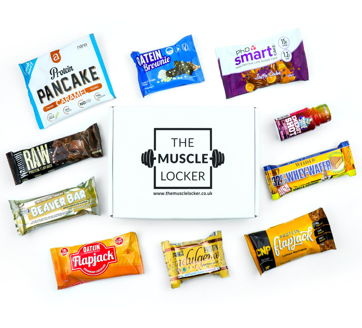 Muscle Locker Protein Snack Box - Gym Gifts for Men & Women - High Protein Hamper with Bars & Snacks - Fitness Gift for Gym Lovers - High Protein Selection Box