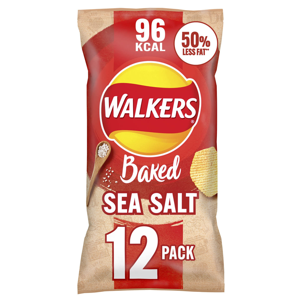 Walkers Baked Snacks Sea Salt 6 x 22g