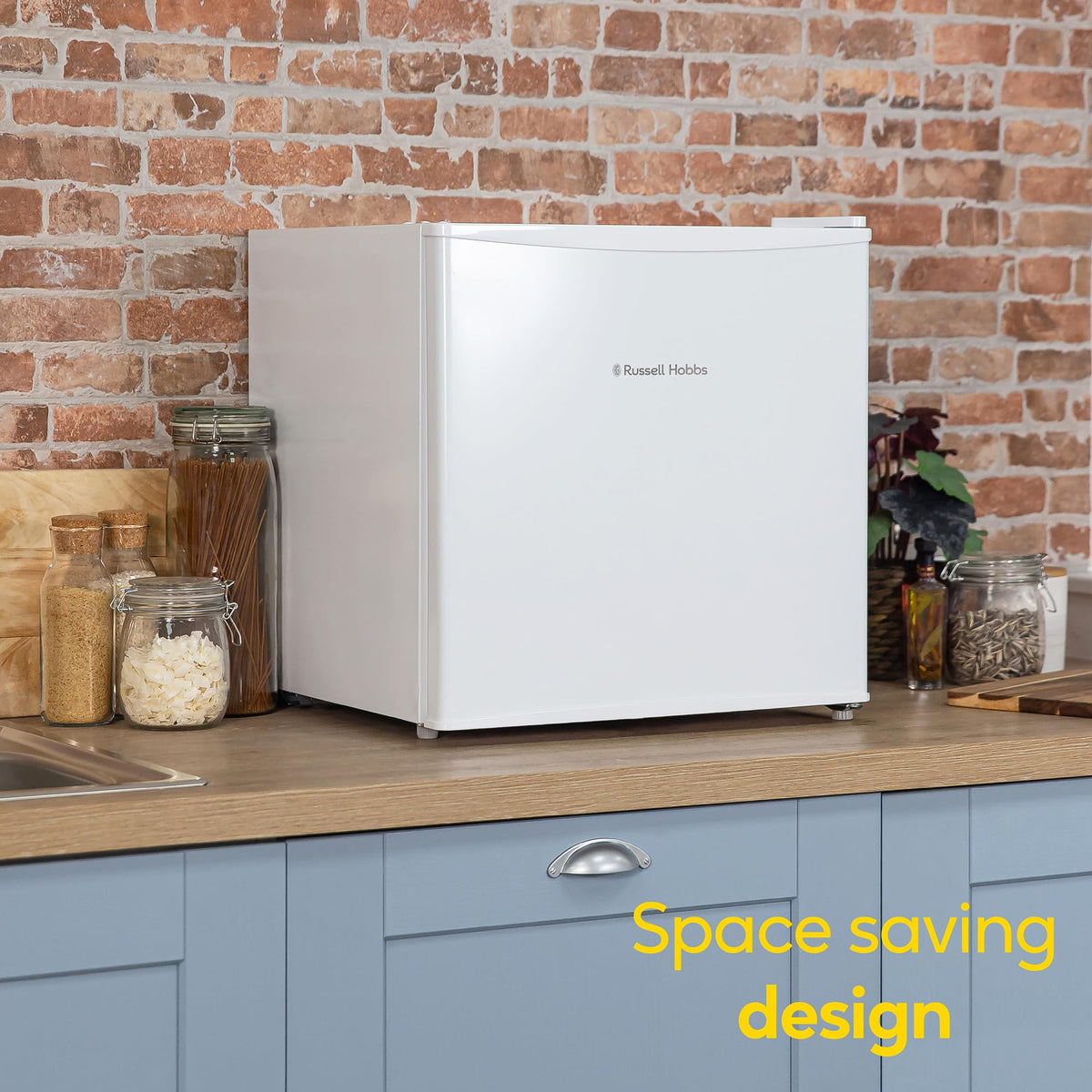 Russell Hobbs Mini Freezer 31 Litre Capacity Black Freestanding Table Top Small Freezer with Adjustable Feet, Removable Shelf & Reversible Door RHTTFZ0E1B