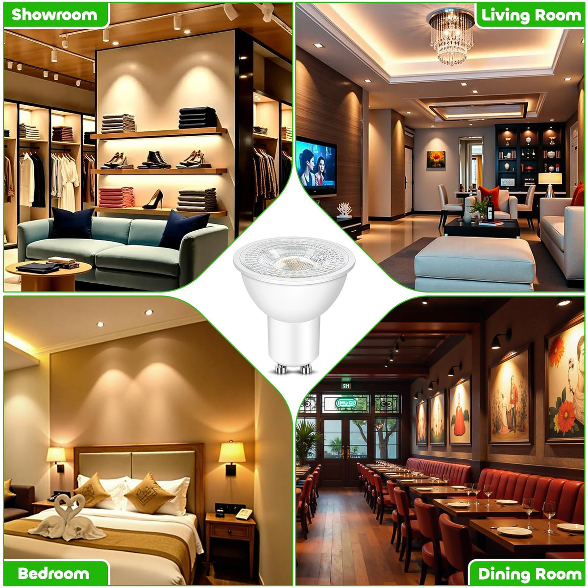 Morotty GU10 LED Spotlight Bulbs, GU10 LED Bulbs 5W Neutral White 4000K