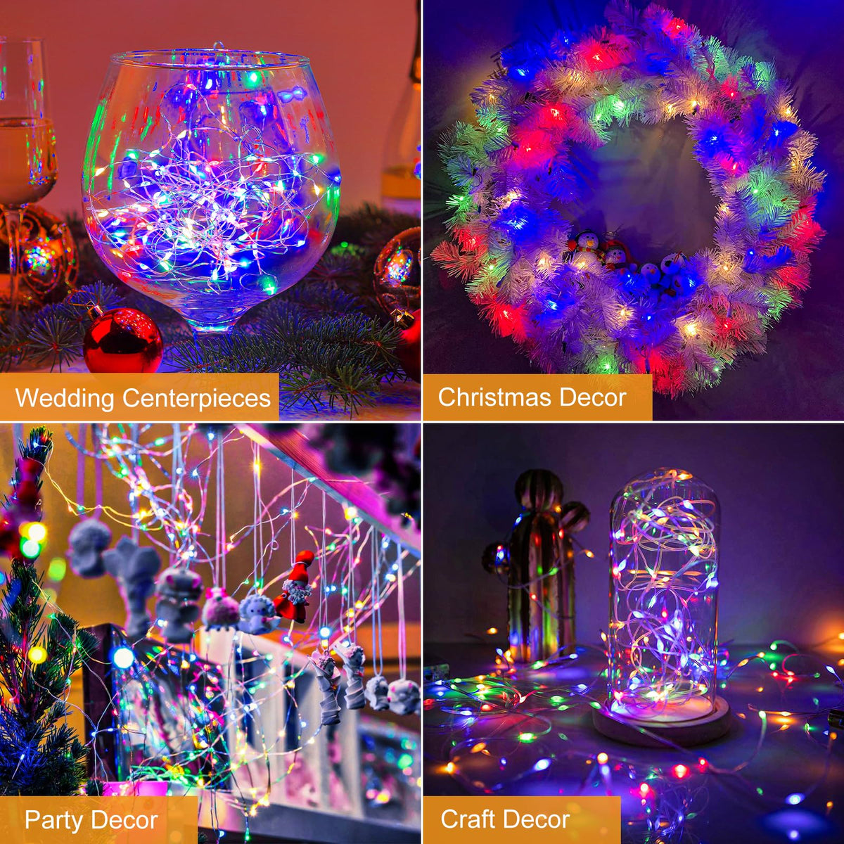 btfarm 12 Pack 3 Modes Fairy Lights Battery Operated, 2M 20LED String Light
