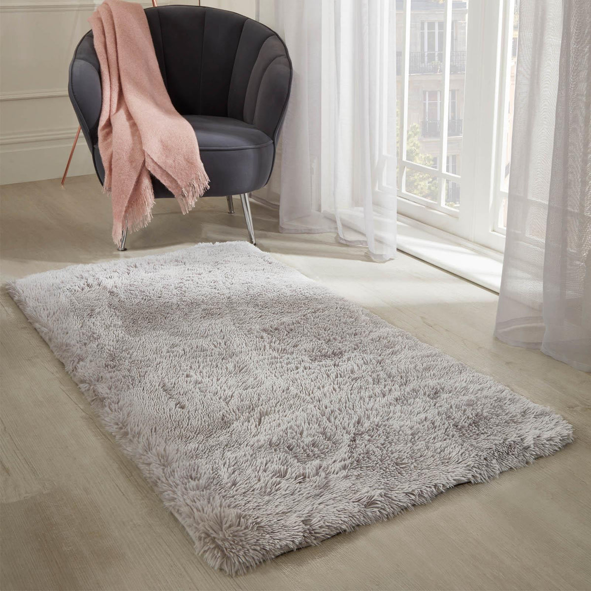OHS Fluffy Rug Anti-Slip/Skid Shaggy Large Bedroom Non-Shed Floor Carpet Mat