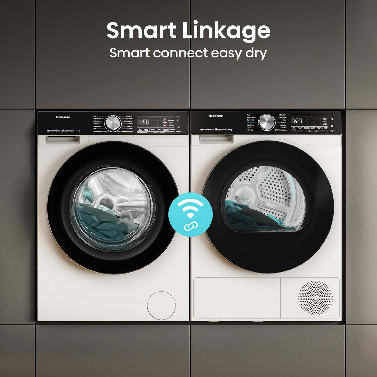 Hisense WF1G7021BW Freestanding 7 KG-Front Load Durable Inverter Washing Machine, Steam Wash-Quick Wash-15 Washing Programs-1200 RPM-White-Energy Rating B