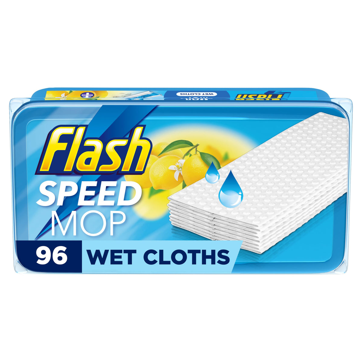 Flash Speedmop Wet Mop Floor Cleaner Wipes, 48 Wet Lemon Pads