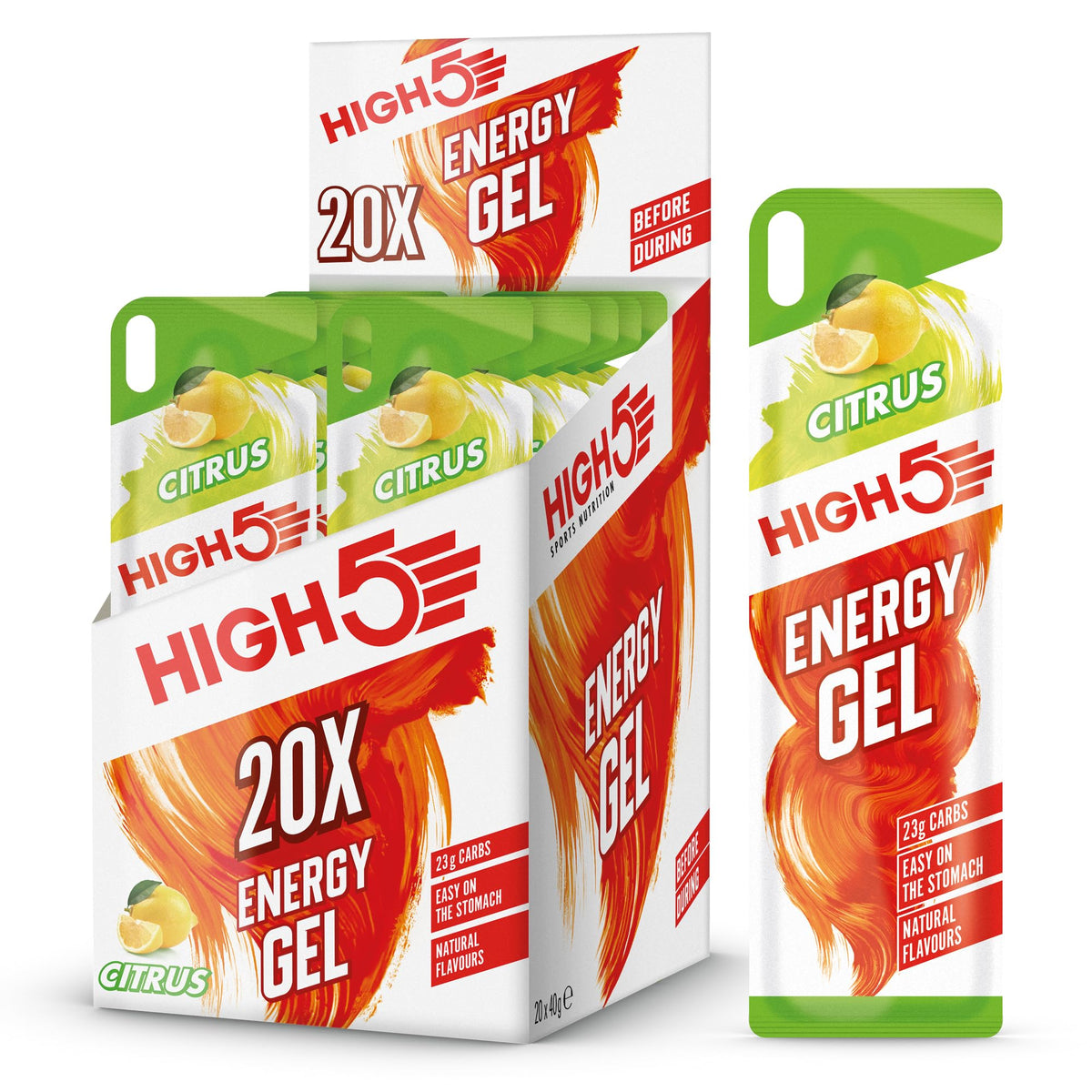 HIGH5 Energy Gels, Running Gel for Fast & Sustained Energy, Mixed, 8 x 40g