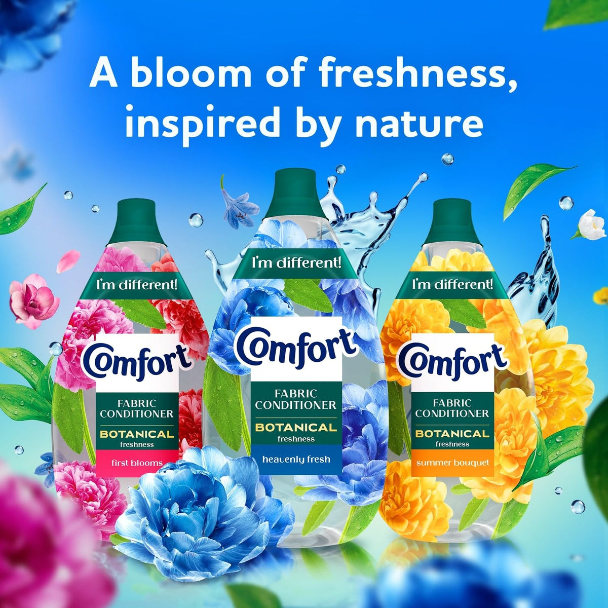 Comfort Pure Dreams Cashmere Soft Fabric Conditioner Dermatologist-Recommended Gentle Next to Sensitive Skin 48 washes(1.44 L) - Case pack of 6
