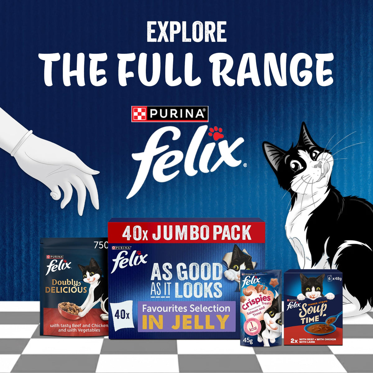 FELIX Doubly Delicious Countryside Selection in Jelly Wet Cat Food 40x85g