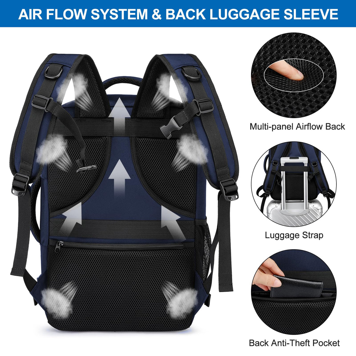 Ryanair Cabin Bags 40x30x20 Underseat 24L Small Travel Backpack Cabin Size