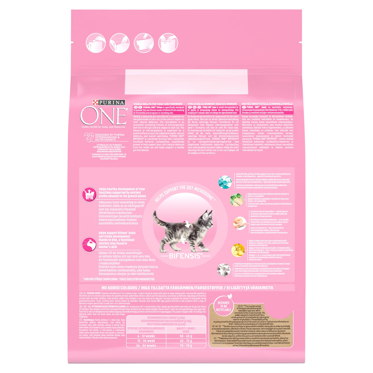 PURINA ONE BIFENSIS Dry Food for Adult Cats, Rich in Chicken, 1 Pack (1 x 5.7 kg)