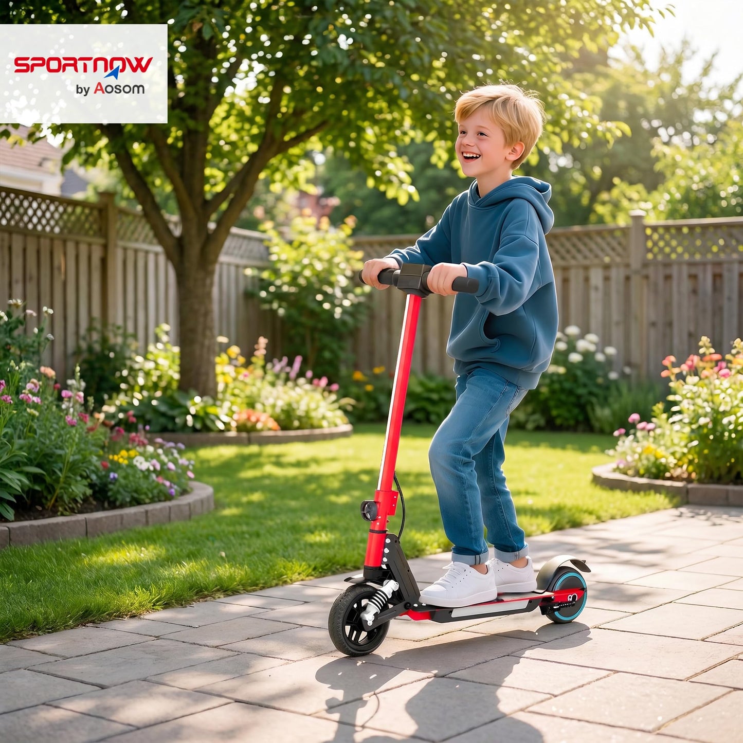 SPORTNOW Kids Electric Scooter — 150W, 14 km/h, 6 km Range, Foldable | CE Certified