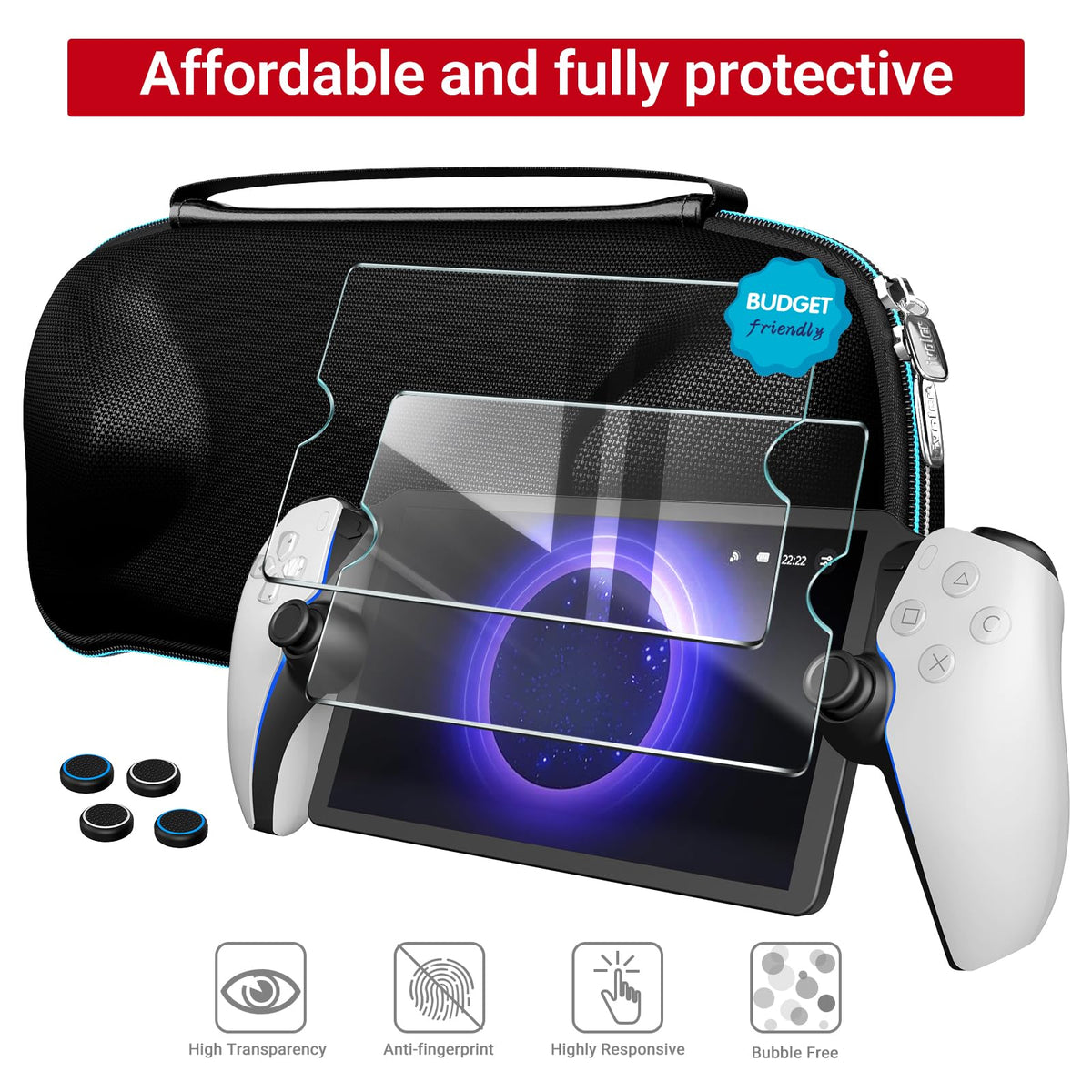 ivoler Carry Case for Nintendo Switch 2 (2025 Model) – Protective Portable Hard Shell Pouch Carrying Travel Game Bag for Nintendo Switch 2 Accessories Holds 12 Game Cartridge– Black