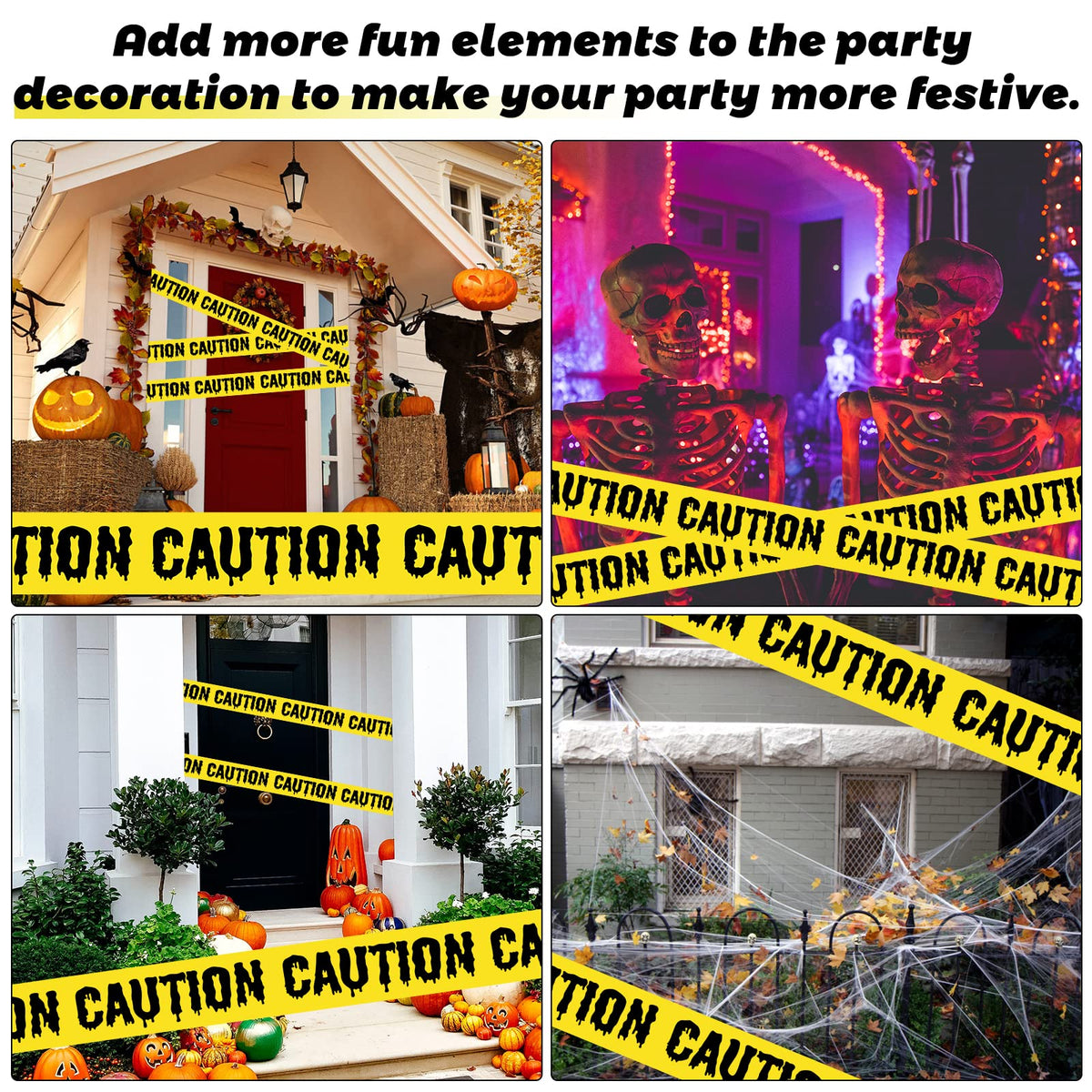 Halloween Decorations DO NOT ENTER Tape Adhesive 25M