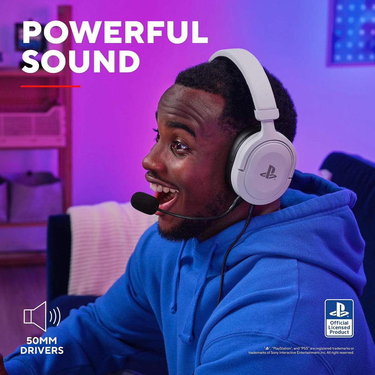 GXTrust Forta Gaming Headset Officially Licensed for PlayStation 5, White