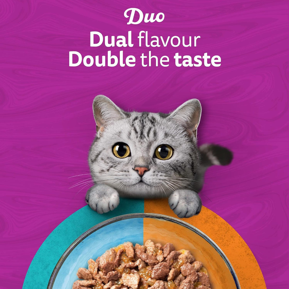 WHISKAS DUO Adult Wet Cat Food in Jelly 12x85g Surf & Turf (Pack of 4)